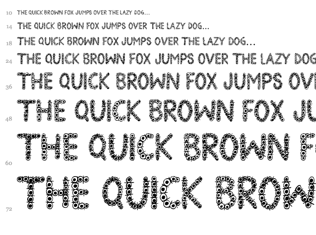 Black Eye Peas font waterfall
